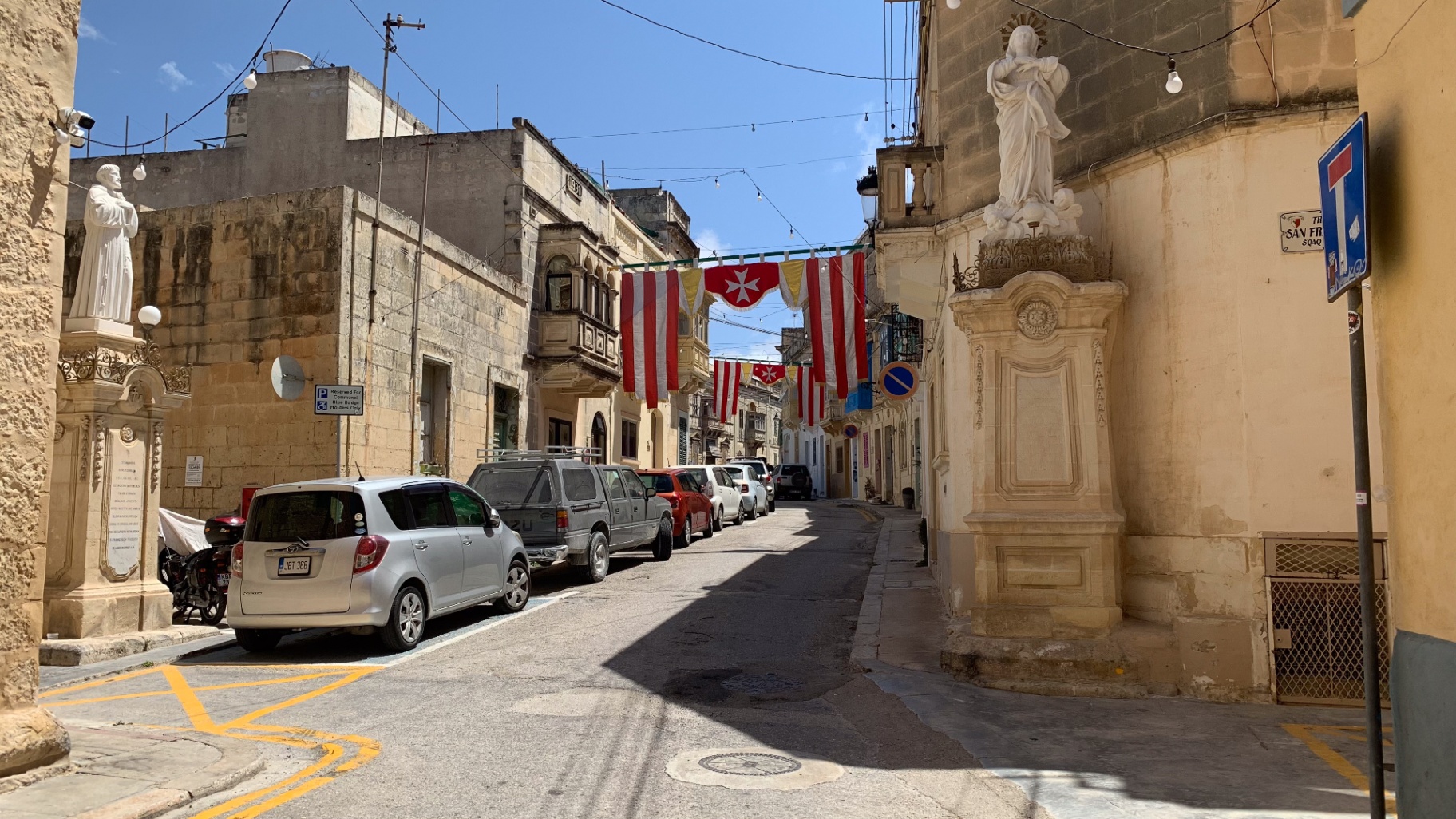 A quiet Rabat street just outside the front door